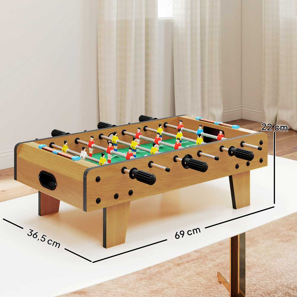 Aosom Stalo futbolo stalas, 69x36.5x22 cm, ruda, mediena