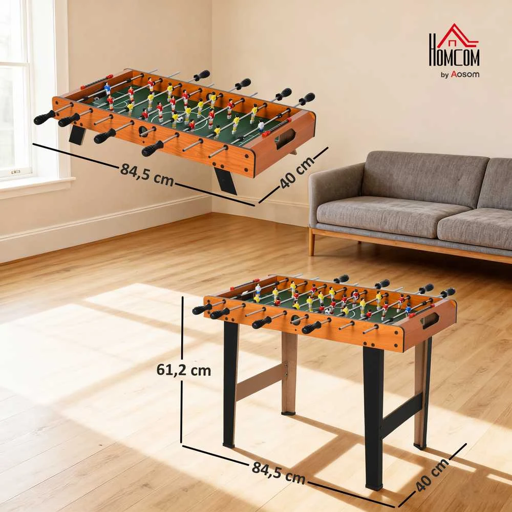 Aosom Stalo futbolo stalas 84.5x40x61.2 cm Juodas nerūdijančio plieno