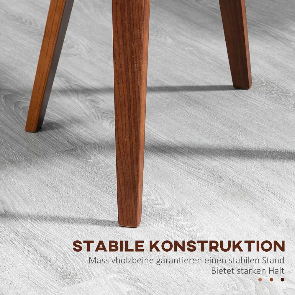 Aosom Valgomojo kėdžių komplektas, 2 vnt., 53x54x81 cm, juoda, mediena