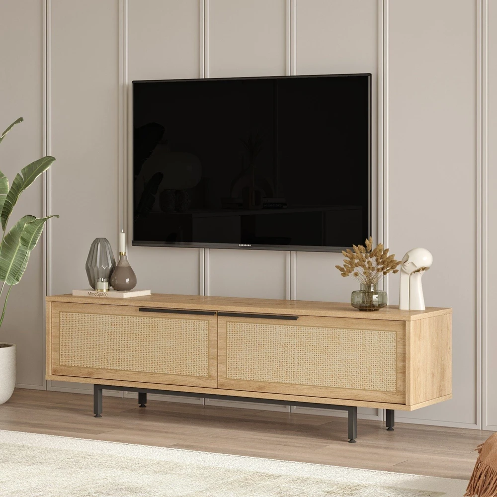 TV staliukas Asir Lentyna, On1-Su, 160x45.1x35.5 cm, Balta.