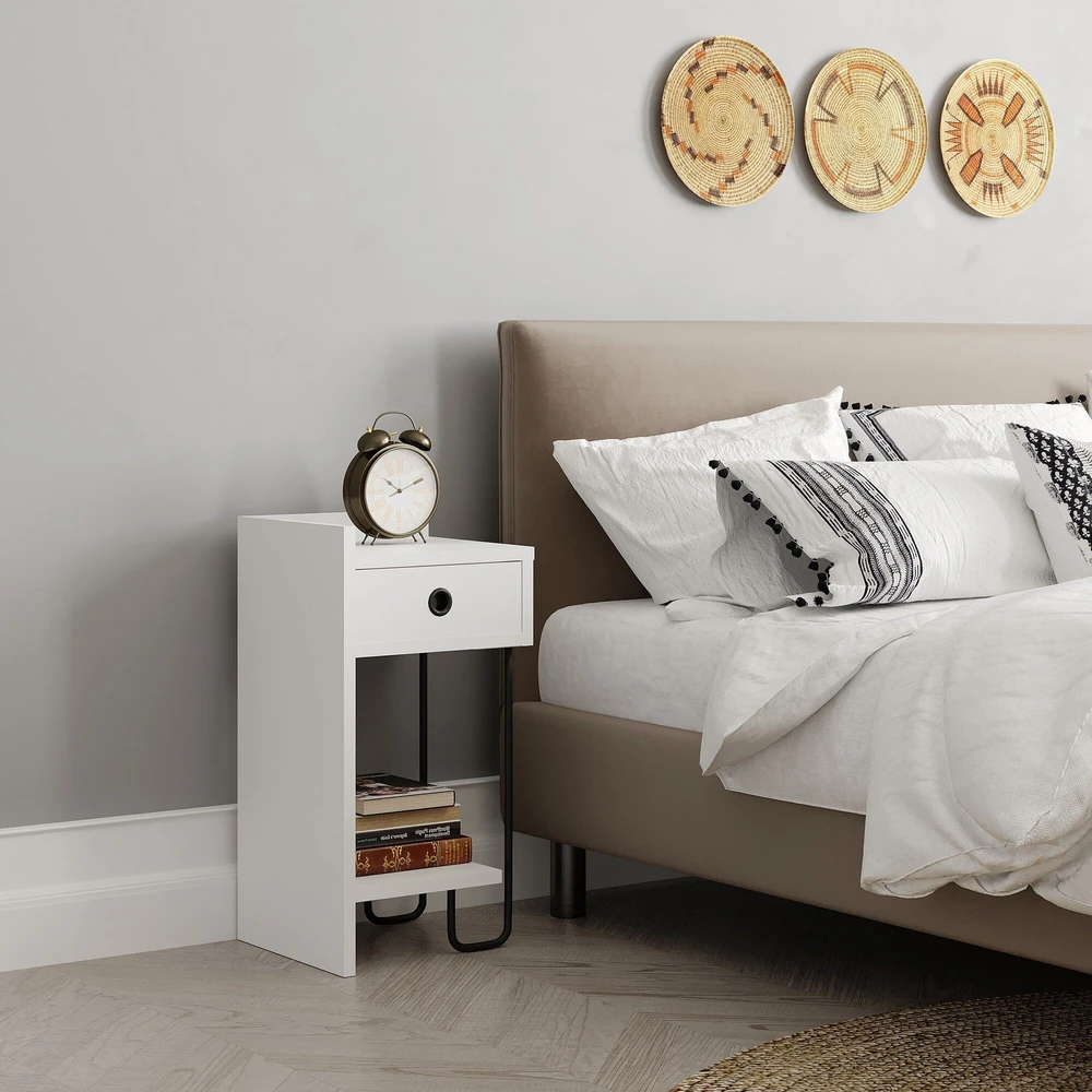 Asir Kalune Design Naktinis staliukas Sirius Left - Baltas v2