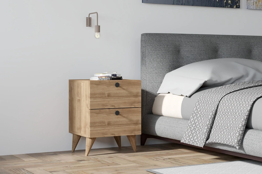 Asir Kalune Design Naktinis staliukas Kada - Walnut v2