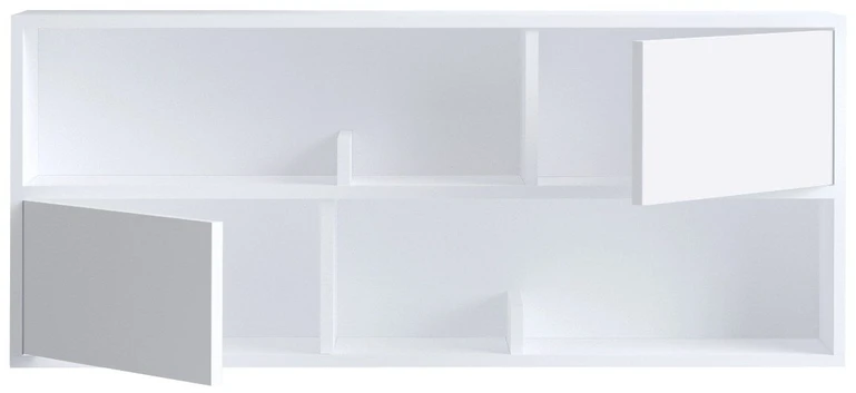 Asir Sieninė lentyna su stalčiais, 120×50 cm, balta