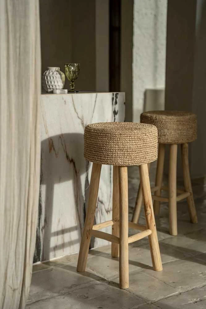 Bazaar Aukštas baras, Rafija, 0,35x0,35x0,75 m, Natūrali