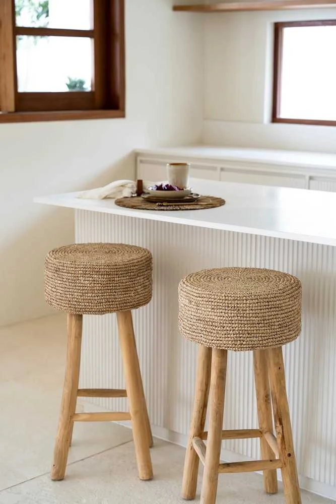 Bazaar Aukštas baras, Rafija, 0,35x0,35x0,75 m, Natūrali