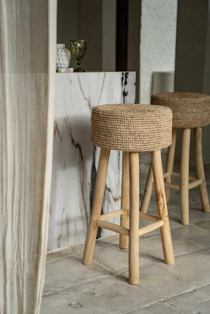 Bazaar Aukštas baras, Rafija, 0,35x0,35x0,75 m, Natūrali