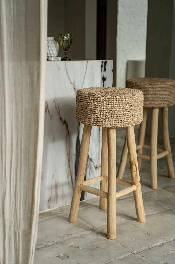 Bazaar Aukštas baras, Rafija, 0,35x0,35x0,75 m, Natūrali