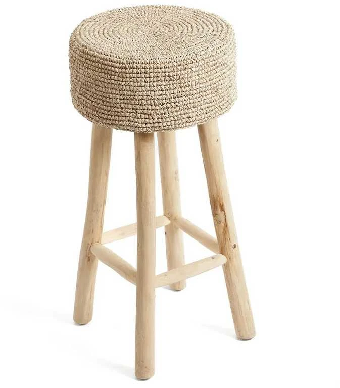 Bazaar Aukštas baras, Rafija, 0,35x0,35x0,75 m, Natūrali