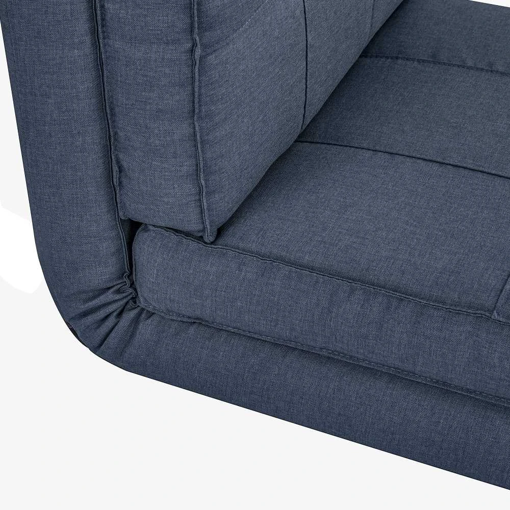 HOMCOM sulankstoma grindų sofa, fotelis-lova, grindų kėdė, 5 padėčių reguliuojama, vienvietė sofa, tamsiai mėlyna, 61 x 73 x 58 cm