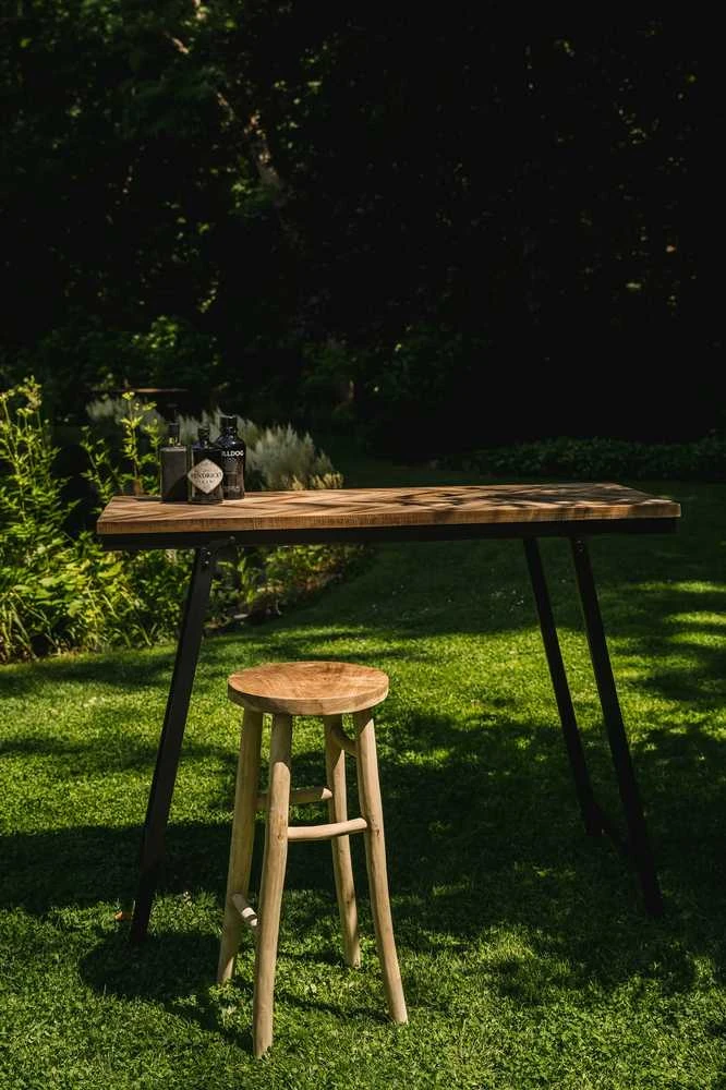 Bazaar Aukšto sėdimo baro kėdė, 0,35x0,35x0,75 m, natūrali