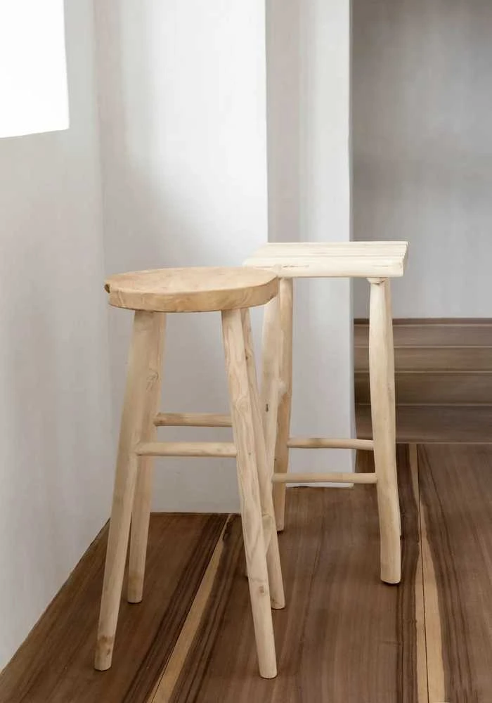Bazaar Aukšto sėdimo baro kėdė, 0,35x0,35x0,75 m, natūrali