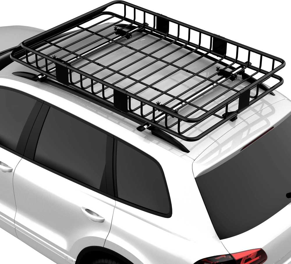 HOMCOM automobilinis stogo krepšys, reguliuojamas ilgis, universalus stogo bagažinė, metalinis bagažo krepšys, juodas, 162x99x16 cm