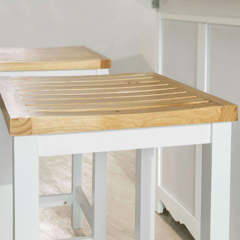 SoBuy, 2 x baro kėdės, Baro kėdė su kojų atrama, Išbandyta iki 120 kg, FST29-WNx2