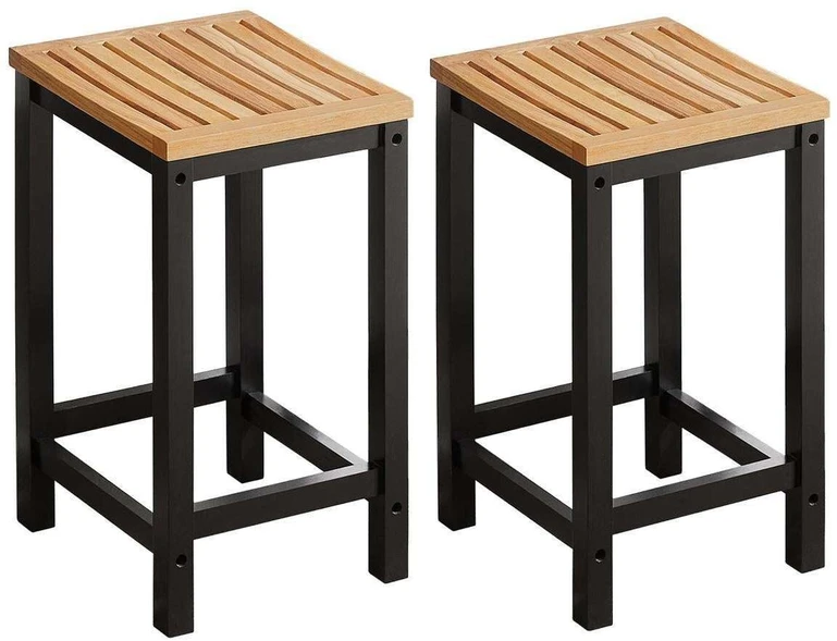 SoBuy, 2 x baro kėdės, Baro kėdė su kojų atrama, Išbandyta iki 120 kg, FST29-WNx2