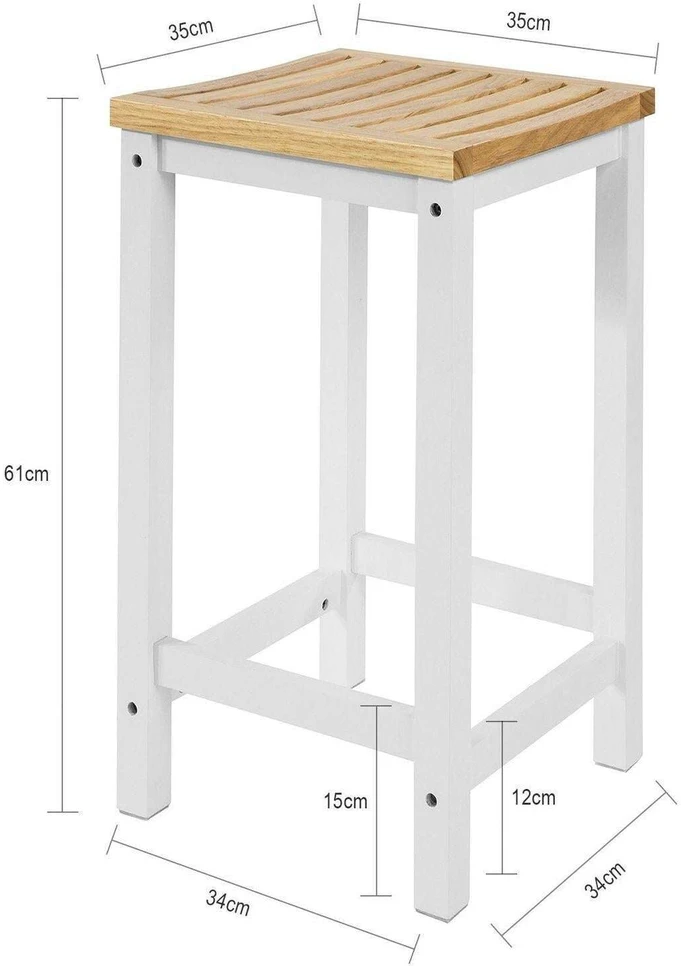 SoBuy, 2 x baro kėdės, Baro kėdė su kojų atrama, Išbandyta iki 120 kg, FST29-WNx2