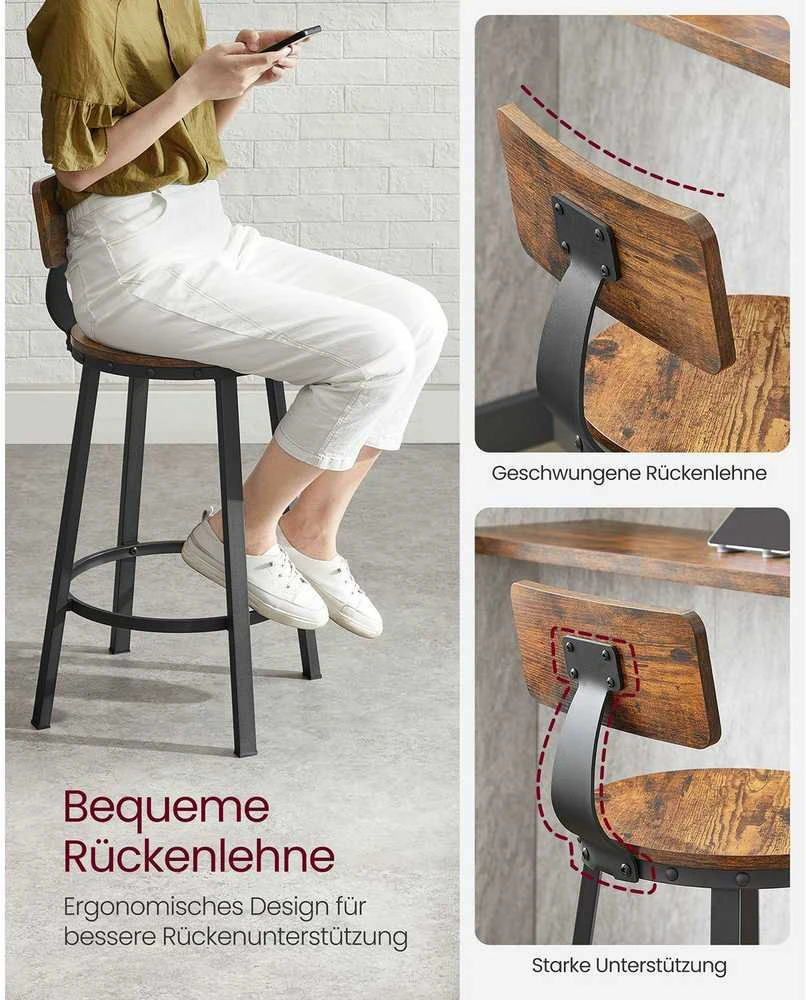 Songmics Vasagle 2 baro kėdžių rinkinys