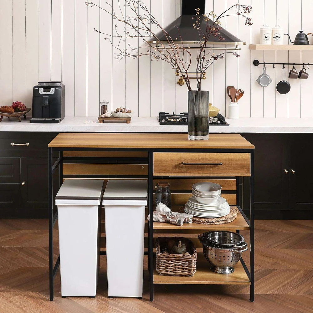 SoBuy baro stalas, vitrina, virtuvės spintelė, pagalbinis stalas, FSB71-PF