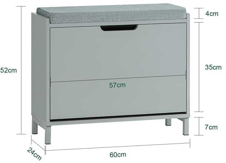 Batai lentyna, SoBuy FSR151-K-HG, 60x24x52 cm
