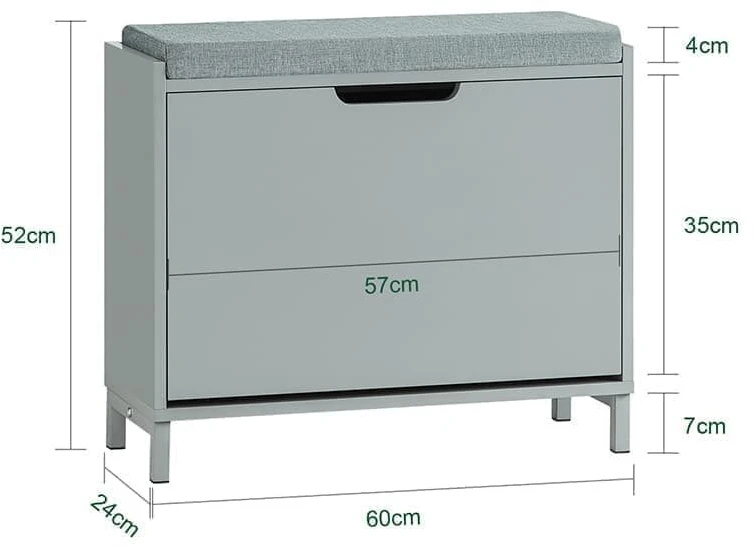 Batai lentyna, SoBuy FSR151-K-HG, 60x24x52 cm