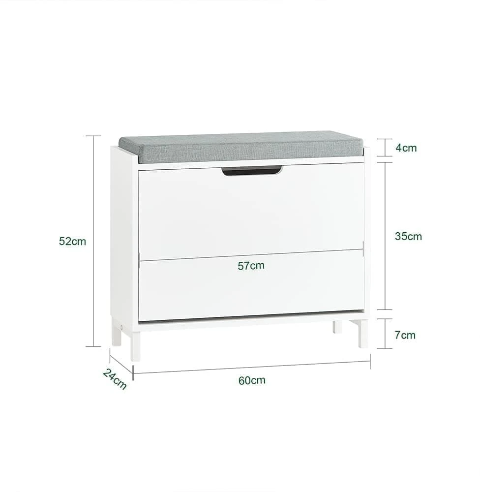 Batai Lentyna, SoBuy FSR151-K-W, 60x24x52 cm