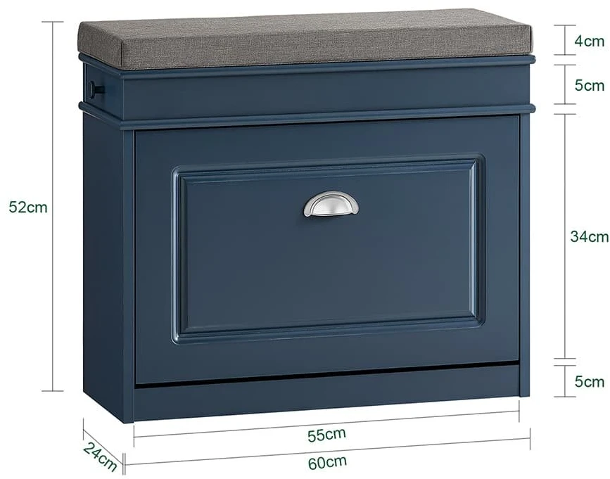 Batai lentyna, SoBuy FSR82-K-B, 60x24x52 cm
