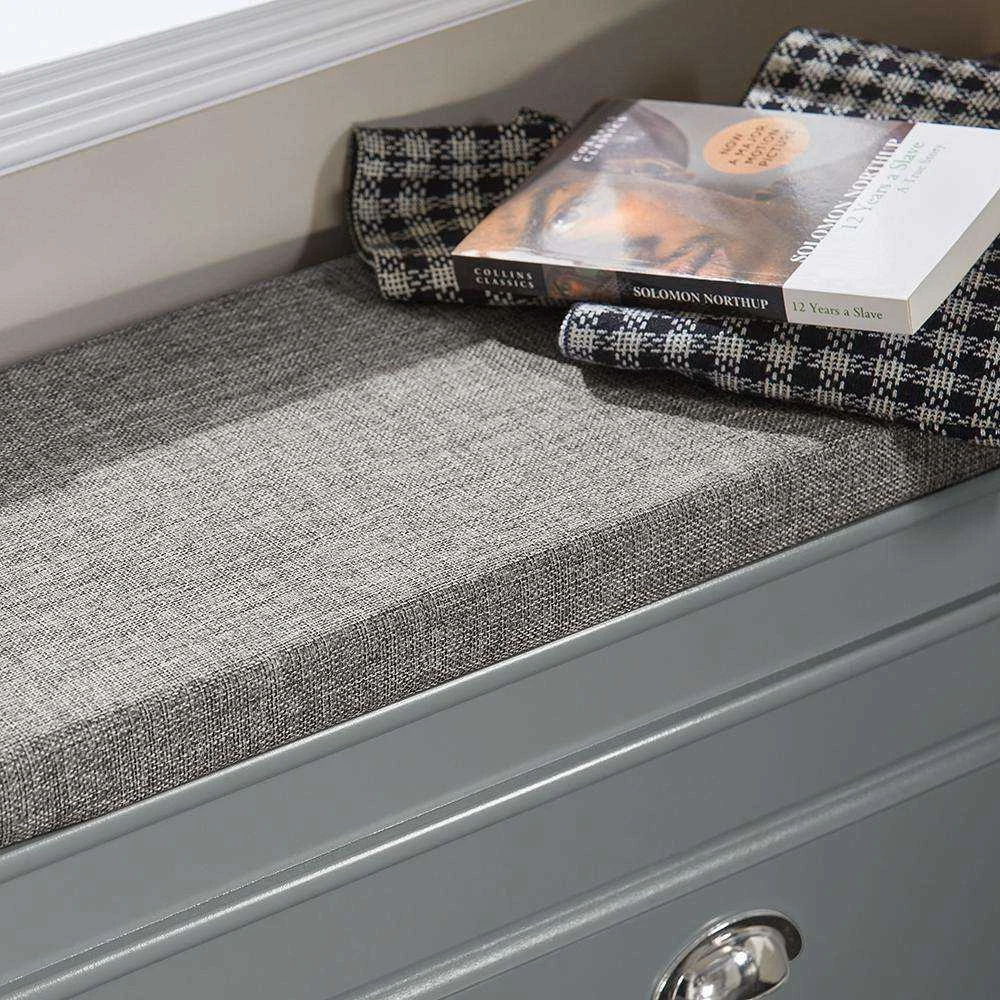 SoBuy suoliukas batams su batų dėže ir paminkštinimu, batų lentyna FSR82-L-HG