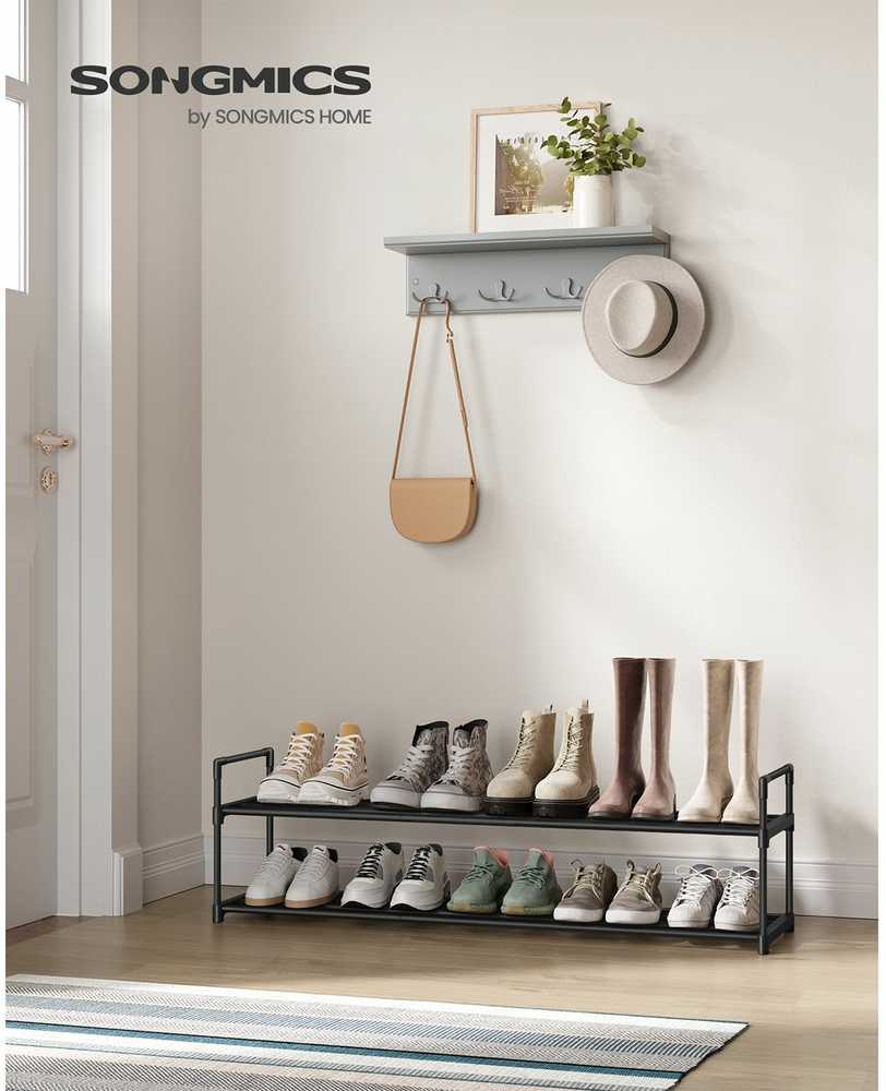 Songmics Batutės stovas, 92x30x33 cm, Juodas