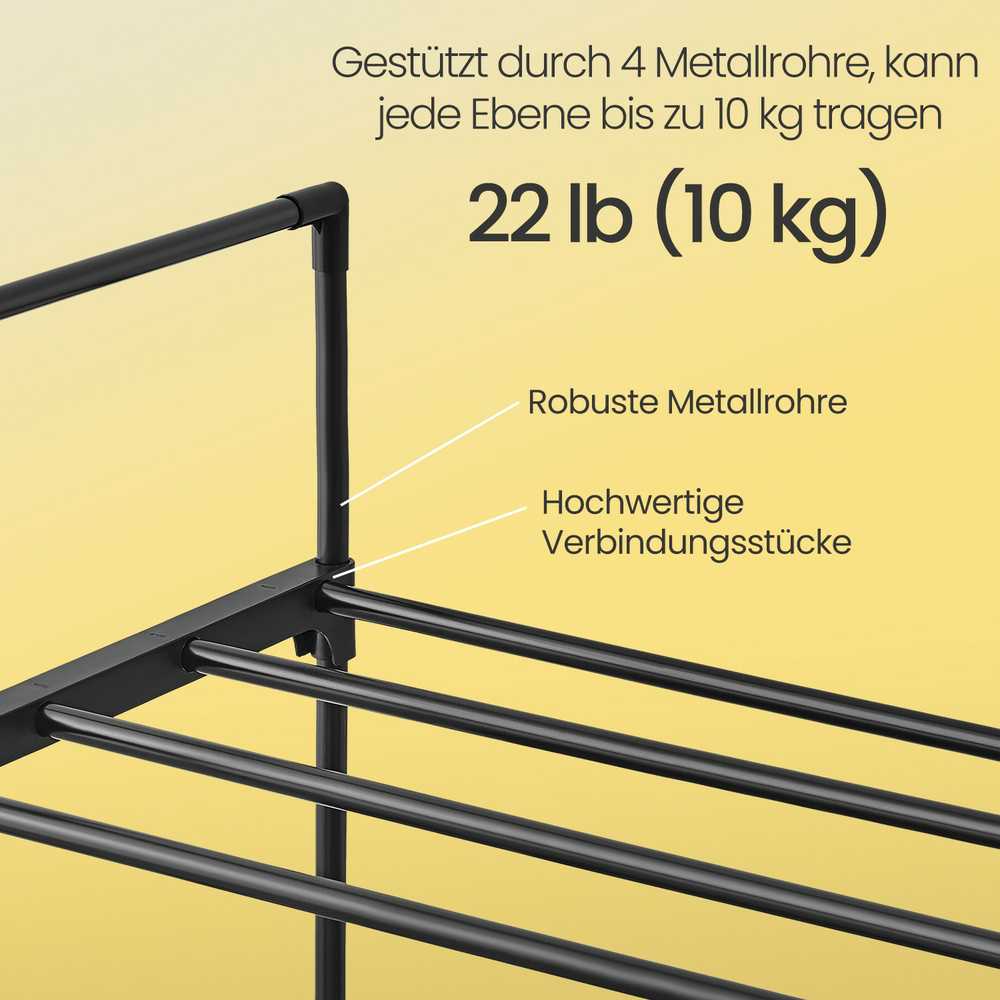 Songmics Batų lentyna juoda