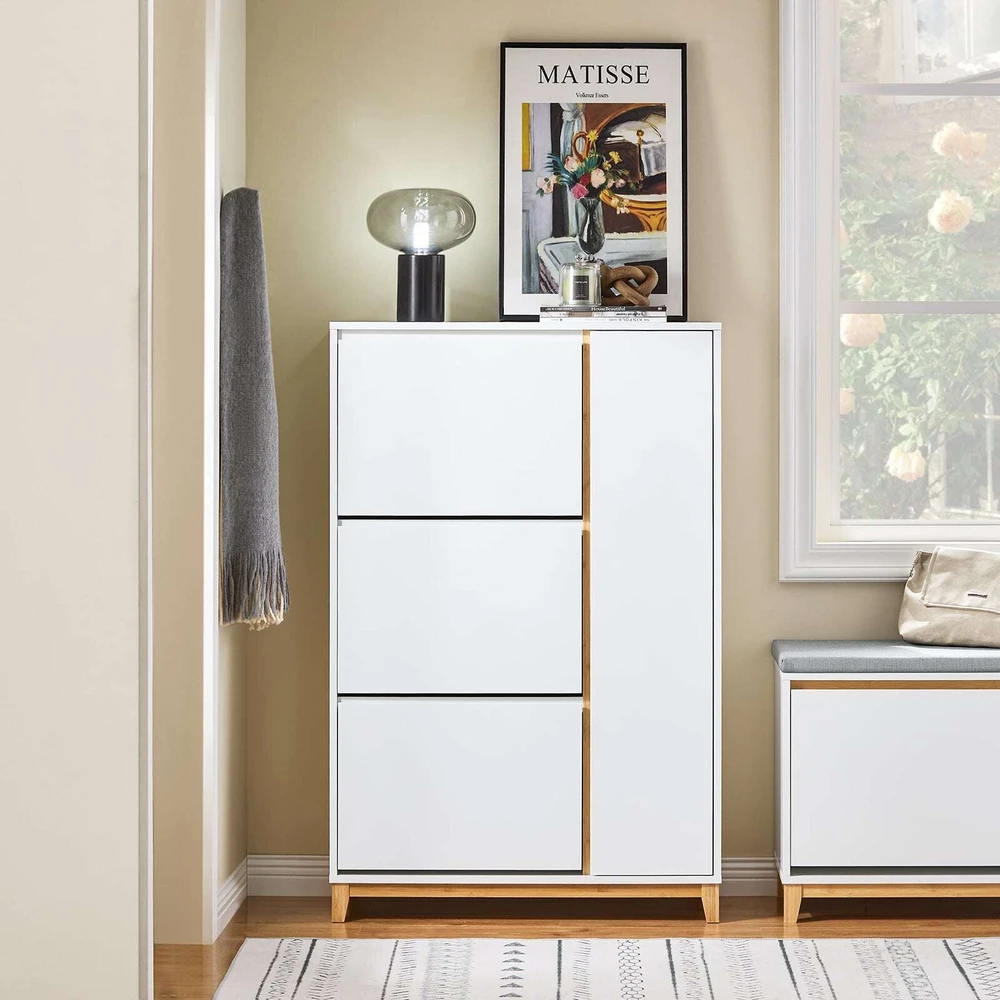 Batai spintelė, SoBuy FSR189-WN, 80x34x122 cm, Balta