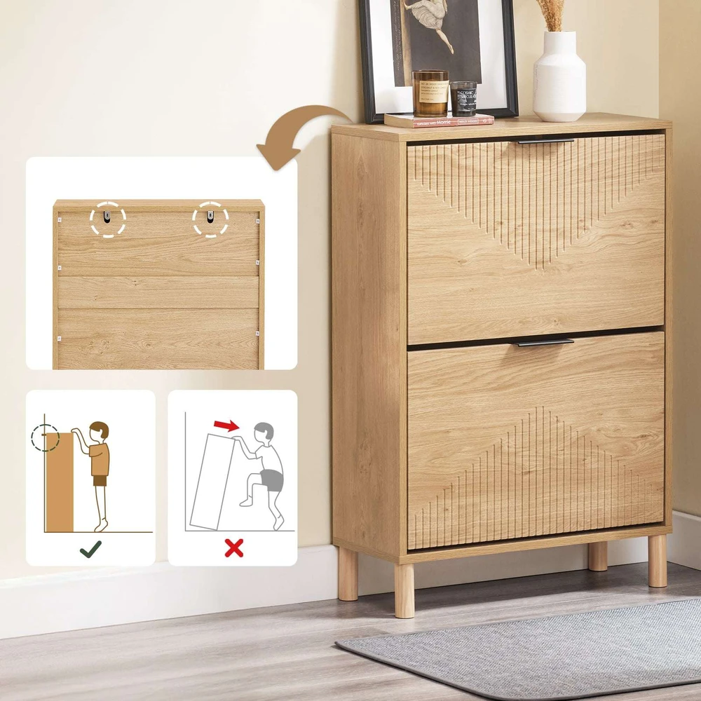 Batai Spintelė, SoBuy FSR200-N, 60x88x24 cm, Medžio Apdaila