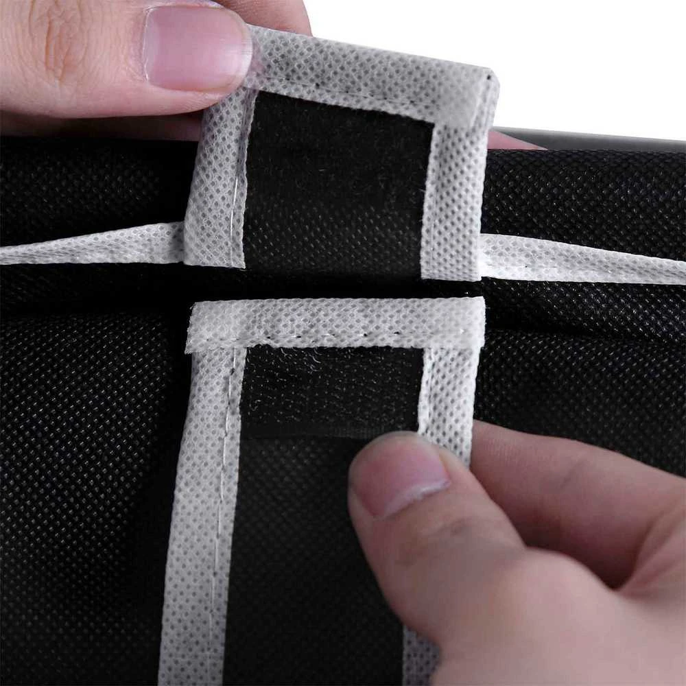Songmics Batų stovas su dangčiu 88 cm, juodas