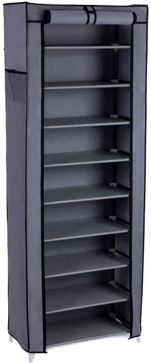 Songmics Batų stovas su dangčiu 58 cm Pilka