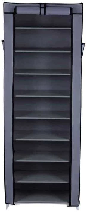Songmics Batų stovas su dangčiu 58 cm Pilka