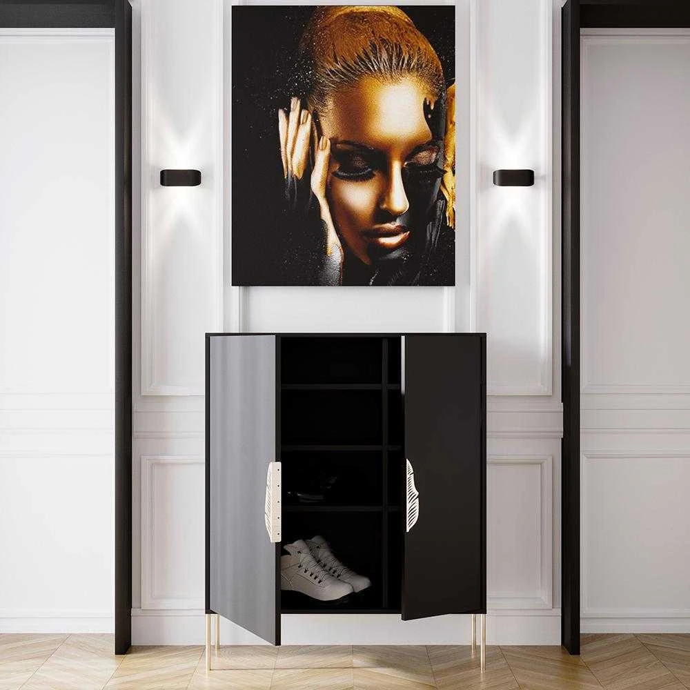 Batų spintelė, Skandica MERLIN, 100x35 cm, juoda