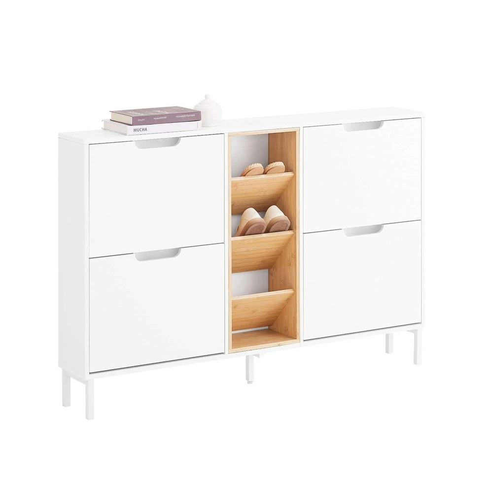 Batus spintelė, SoBuy FSR183-WN, 126x19x85 cm, Balta