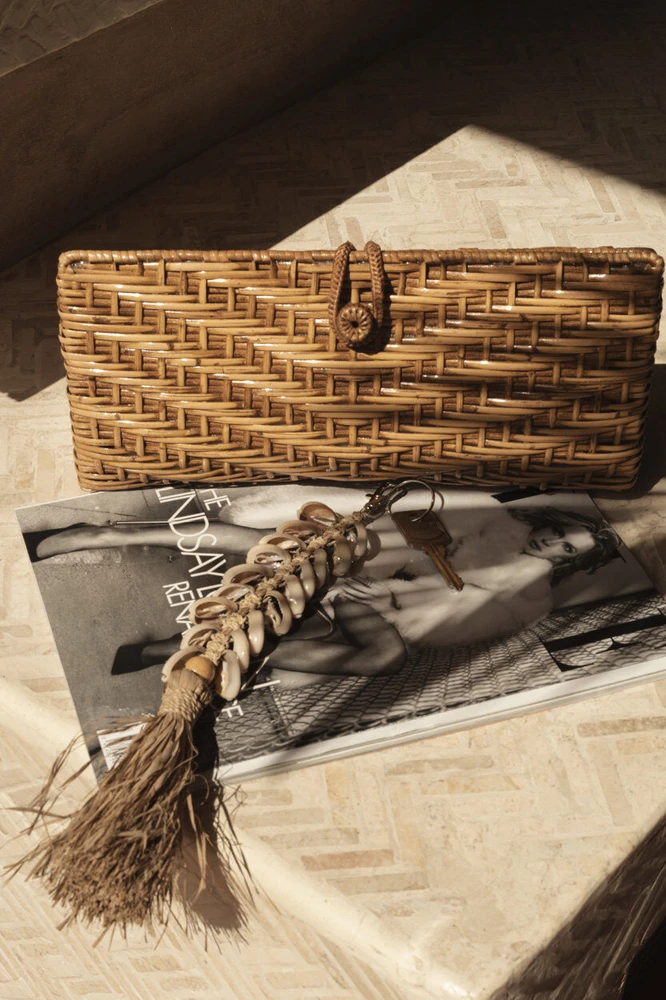 Bazaar Delninė The Clutch-a-lot 9x28x12 cm Natūrali, rotangas