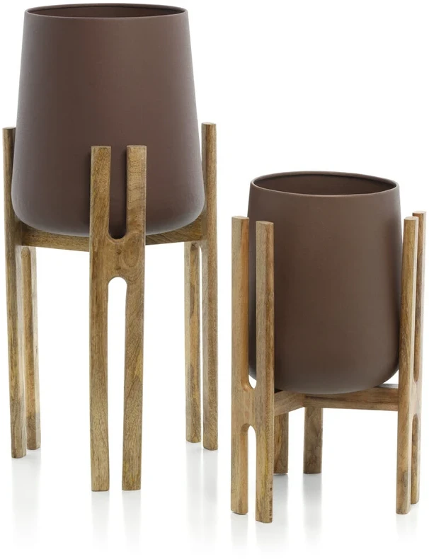 Bazaar Gėlių vazonas 25.5x26.5x55.5 cm Rudas Betonas