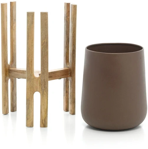 Bazaar Gėlių vazonas 25.5x26.5x55.5 cm Rudas Betonas