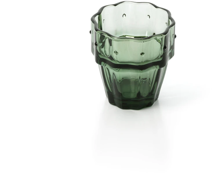 Bazaar Gėrimų stiklinės, 12.1x12.1x7.9 cm, Žalios, Perdirbtas stiklas