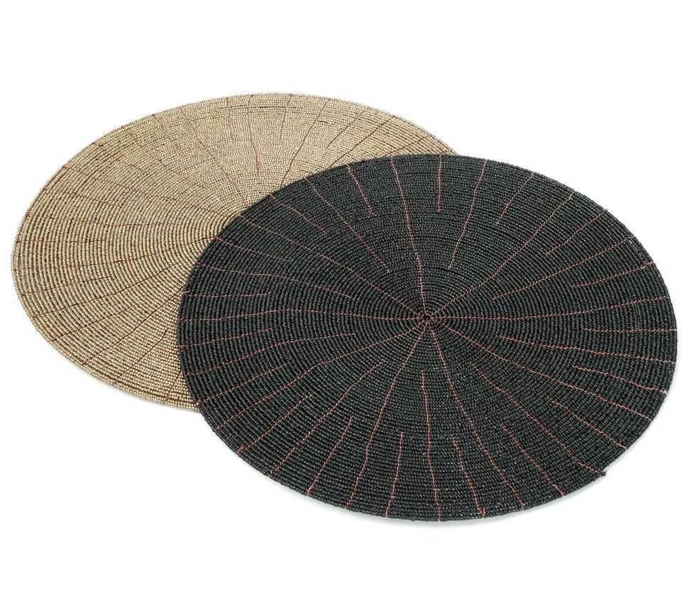 Bazaar Kelnaitė, su biseriais, 0,3x0,3 m, juoda