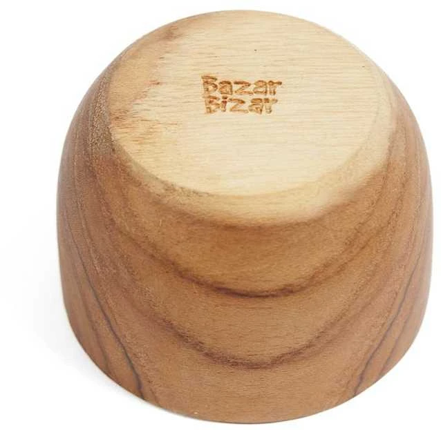 Bazaar Kiaušinio puodelis, tikrasis aksomas, 0,05x0,05x0,05 m, rudas
