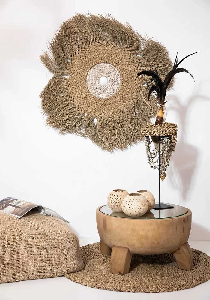 Bazaar Kilimas, Mekongo upė, 90x90 cm, Natūralus