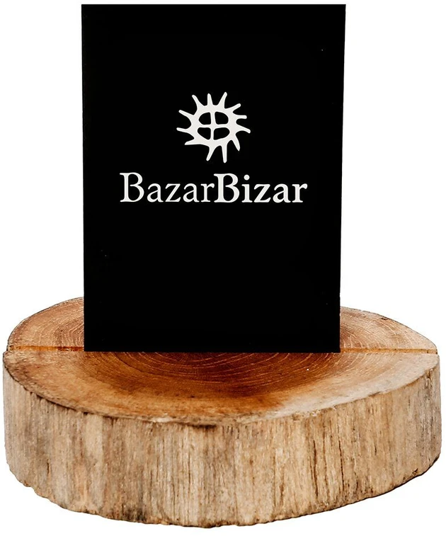 Bazaar Kortelių laikiklis, tika šaknis, 0,07x0,07x0,02 m, rudas
