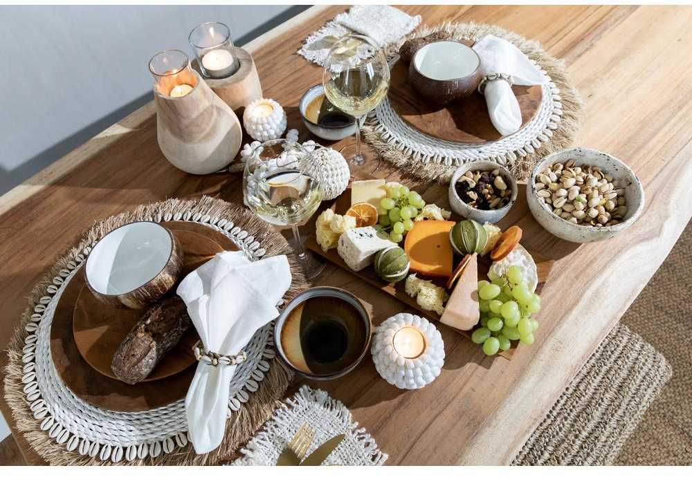 Bazaar Lėkštė, aštuonkampė iš tikrosios tikmedžio šaknies, 0,24x0,24 m, natūrali