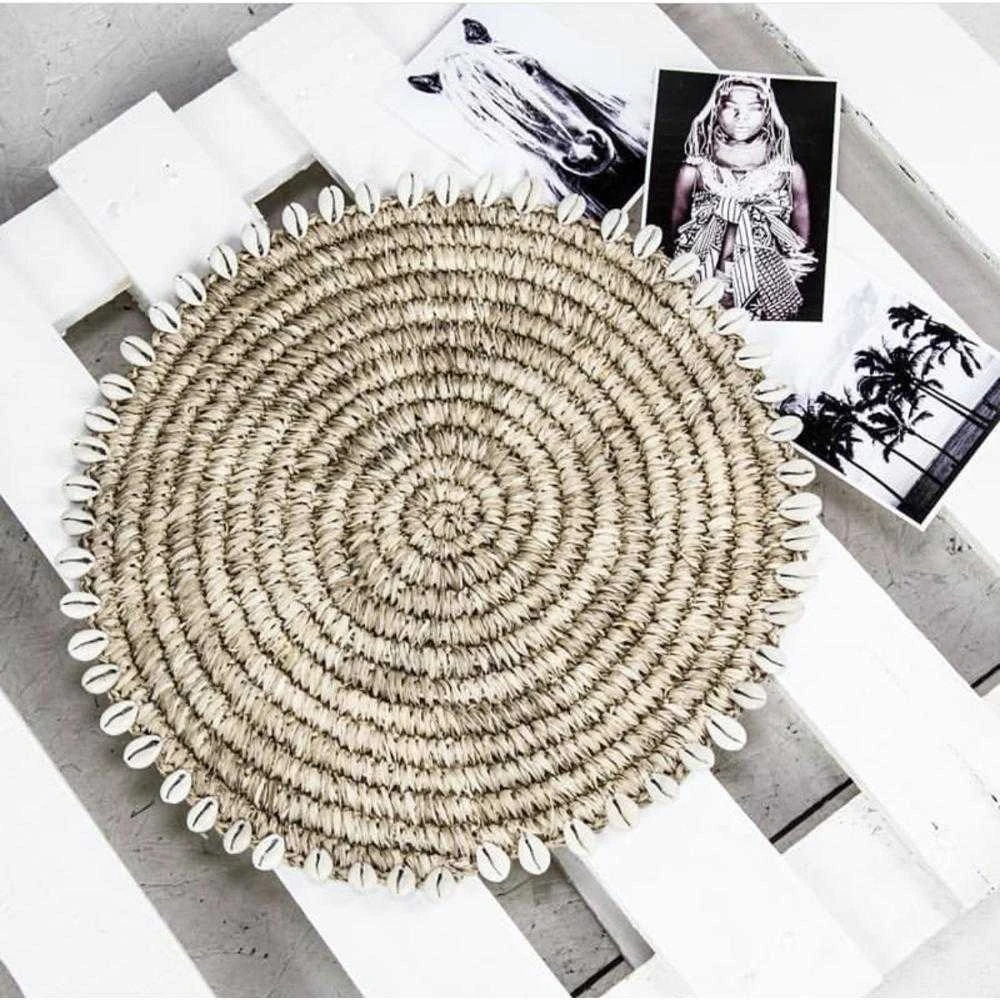 Bazaar Lėkštė lėkštutė, Raffia kriaušė, 0,38x0,38 m, Natūrali