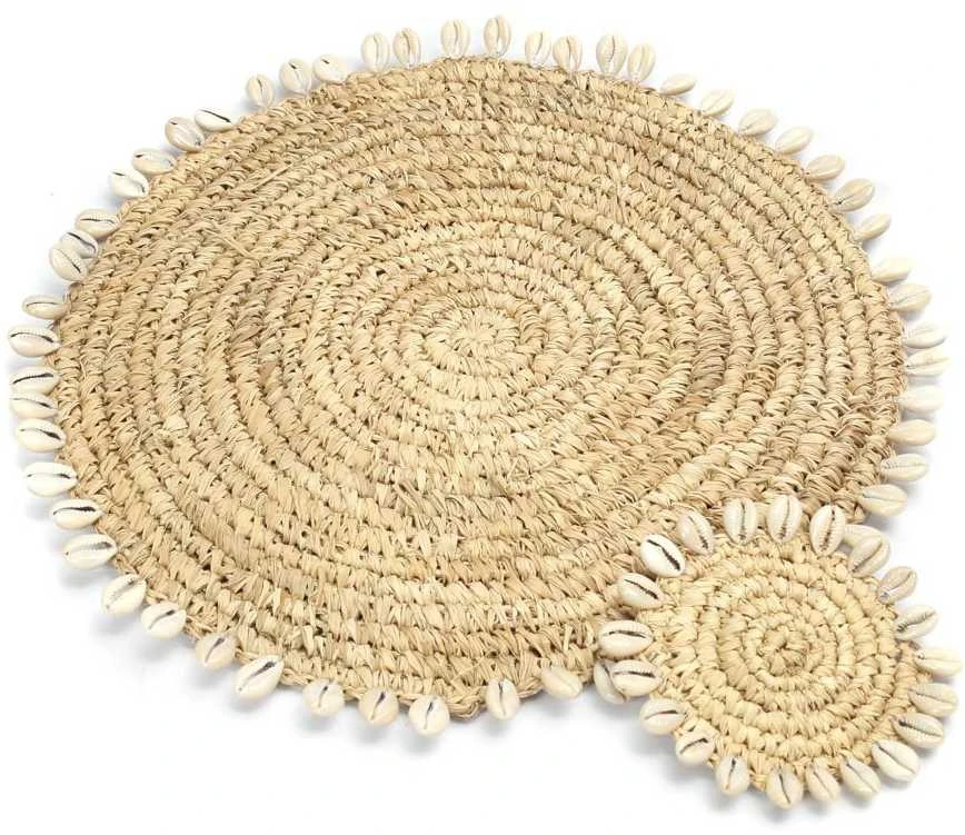 Bazaar Lėkštė lėkštutė, Raffia kriaušė, 0,38x0,38 m, Natūrali