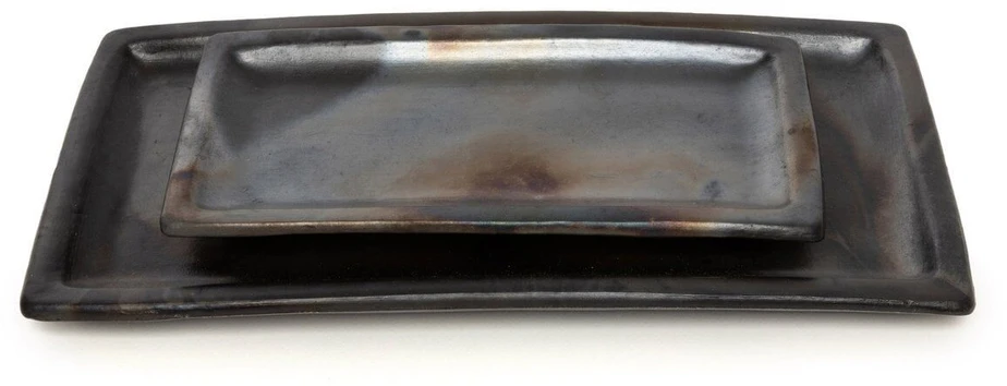 Bazaar Lėkštė, Sudegintas Sushi, 17x36 cm, Juoda