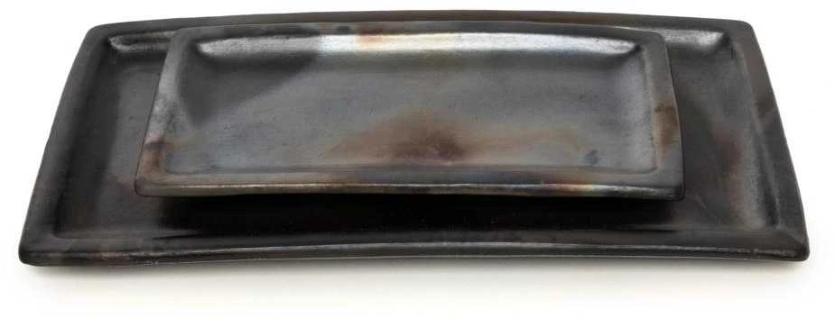 Bazaar Lėkštė, Sudegintas Sushi, 17x36 cm, Juoda