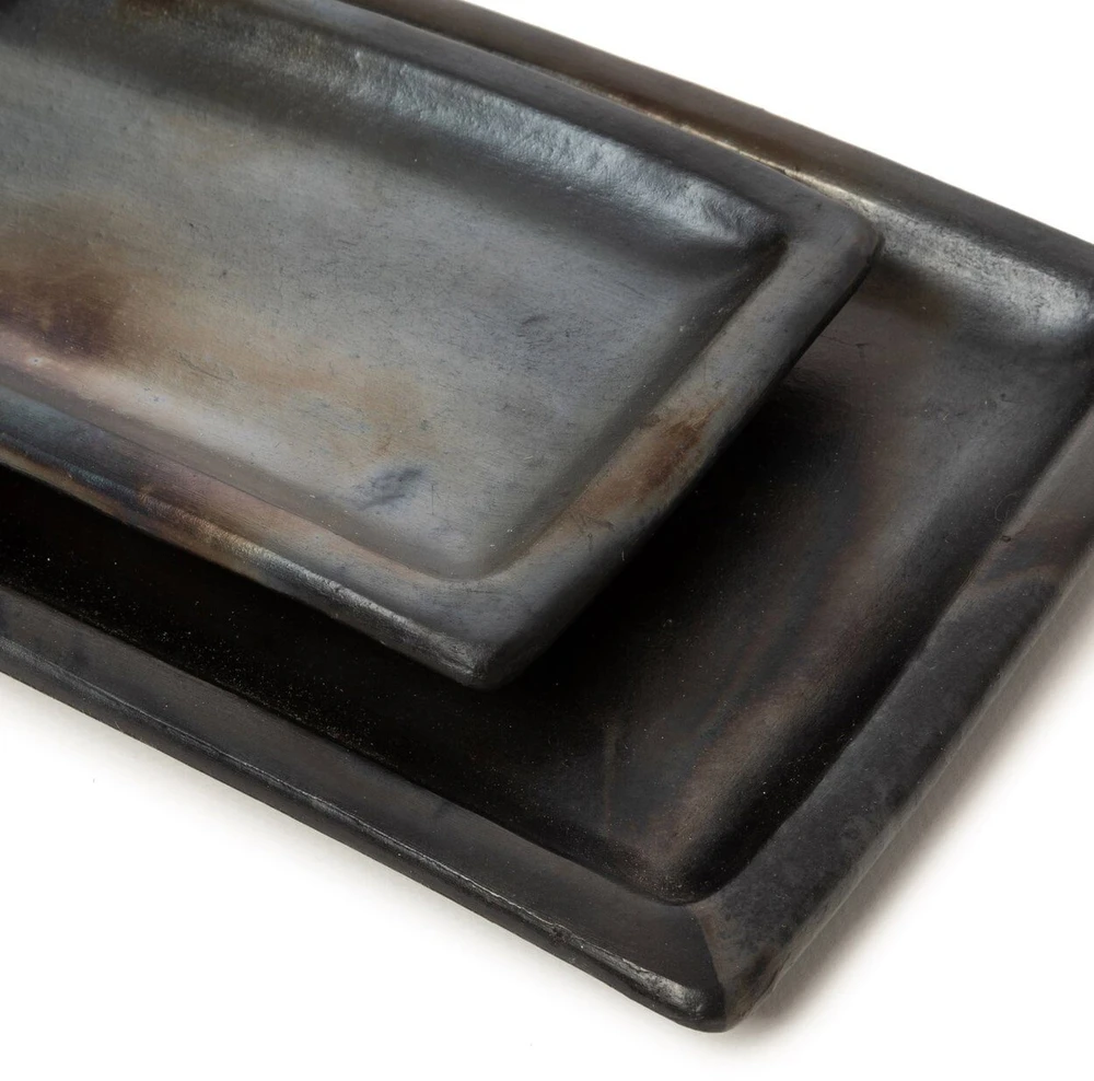 Bazaar Lėkštė, Sudegintas Sushi, 17x36 cm, Juoda