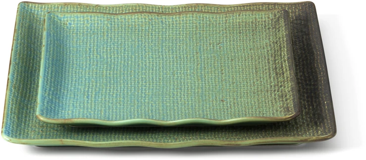 Bazaar Lėkštė, The Lagoon Square Plate, 25x25x2.5 cm, mėlyna, keramika
